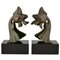 Fermalibri Art Deco in bronzo di Georges Garreau, set di 2, Immagine 1