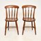 Antique Solid Elm Dining or Side Chairs, Set of 2 2