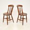 Antique Solid Elm Dining or Side Chairs, Set of 2 4