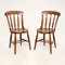 Antique Solid Elm Dining or Side Chairs, Set of 2 1