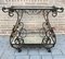 19th Century French Table Iron Bar Cart with Wheels 8