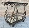 19th Century French Table Iron Bar Cart with Wheels 12