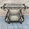 19th Century French Table Iron Bar Cart with Wheels 1
