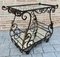 19th Century French Table Iron Bar Cart with Wheels 2