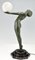 Art Deco Lamp Standing Nude with Globe by Max Le Verrier, 1928, Image 5