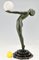 Art Deco Lamp Standing Nude with Globe by Max Le Verrier, 1928 3