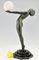 Art Deco Lamp Standing Nude with Globe by Max Le Verrier, 1928, Image 3
