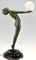 Art Deco Lamp Standing Nude with Globe by Max Le Verrier, 1928 4