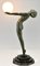 Art Deco Lamp Standing Nude with Globe by Max Le Verrier, 1928, Image 2