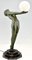 Art Deco Lamp Standing Nude with Globe by Max Le Verrier, 1928, Image 7