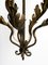 Italian 5 Armed Floral Chandelier in Iron, 1940s, Image 8