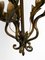 Italian 5 Armed Floral Chandelier in Iron, 1940s, Image 13