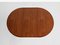 Midcentury Danish smaller round dining table in teak 1960s - with 2 extensions 5