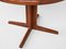 Midcentury Danish smaller round dining table in teak 1960s - with 2 extensions 9