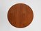 Midcentury Danish smaller round dining table in teak 1960s - with 2 extensions 4