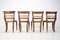 Solid Wood Dining Chairs, Czechoslovakia, 1950s, Set of 4 7