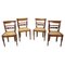 Solid Wood Dining Chairs, Czechoslovakia, 1950s, Set of 4 1
