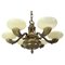 Large Brass Chandelier, 1900, Image 1