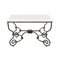 Iron Table with Marble Top, Image 1