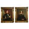 Charles-Gustave Housez, Portraits, 19ème Siècle, Huile sur Toile, Encadrée, Set de 2 1