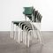 Green Stacking Dining Chairs from Thonet, 1970s, Set of 6 1