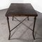 Large Industrial Square Console Table, 1940s, Image 11