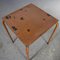 French Red & Orange Metal Square Garden Table, 1950s, Image 6