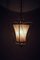 Lampe à Suspension Style Régence en Laiton avec Abat-Jour en Soie, 1950s 12