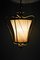 Lampe à Suspension Style Régence en Laiton avec Abat-Jour en Soie, 1950s 11