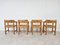 Pine Wood Dining Chairs by Rainer Daumiller for Hirtshals Savvaerk, 1970s, Set of 4 11