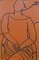 Figura di John Emanuel, arancione, tecnica mista, Immagine 1
