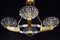 Art Deco Brass Mounted Murano Glass Chandelier by Ercole Barovier, 1940 3