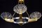 Art Deco Brass Mounted Murano Glass Chandelier by Ercole Barovier, 1940, Image 3