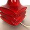 Red Ceramic Studio Pottery Table Light by Cari Zalloni for Fohr, Germany, 1970s 7