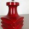 Red Ceramic Studio Pottery Table Light by Cari Zalloni for Fohr, Germany, 1970s 6