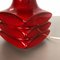 Red Ceramic Studio Pottery Table Light by Cari Zalloni for Fohr, Germany, 1970s 5