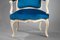 Fauteuils Louis XV en Velours Bleu Canard, Set de 4 9