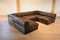 Modulares Patchwork DS-88 Sofa in Dunkelbraun von de Sede, Schweiz, 1970er, 5er Set 6