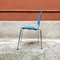 Moderner italienischer Mid-Century Stuhl aus gebogenem Holz & Metall in Hellblau, 1960er 6
