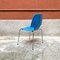 Mid-Century Italian Modern Light Blue Curved Wood and Metal Rod Chair, 1960s, Image 5