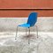 Moderner italienischer Mid-Century Stuhl aus gebogenem Holz & Metall in Hellblau, 1960er 5
