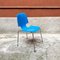 Mid-Century Italian Modern Light Blue Curved Wood and Metal Rod Chair, 1960s 4