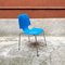 Mid-Century Italian Modern Light Blue Curved Wood and Metal Rod Chair, 1960s, Image 4