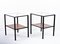 Italian Iron, Glass & Wood Coffee Table, 1960s, Set of 2 7