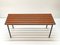 Mid-Century Italian Black Enameled Metal & Teak Bench with Brass Feet, 1960s, Image 18