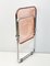 Italian Pink Acrylic Glass Folding Plia Chairs by Giancarlo Piretti for Castelli, 1975, Set of 4, Image 9