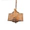Mid-Century Italian Bambo and Rattan Square Chandelier, 1960s 6