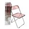 Pink Acrylic Glass Folding Plia Chairs by Giancarlo Piretti for Anonima Castelli, 1975, Set of 6, Image 2