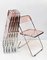Pink Acrylic Glass Folding Plia Chairs by Giancarlo Piretti for Anonima Castelli, 1975, Set of 6 11