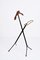 Mid-Century Italian Iron, Brass and Beech Foldable Valet Stand, 1950s 8